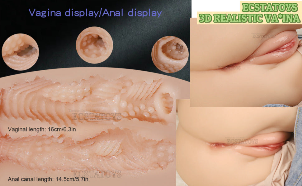 9KG 20LB Sex Doll Lifesize Love Doll Male Masturbators Sex Toy Torso Female Half Body Sexdoll Adult Sex Toys with 3 Channel with Big Boobs Ass Male for Men Couples