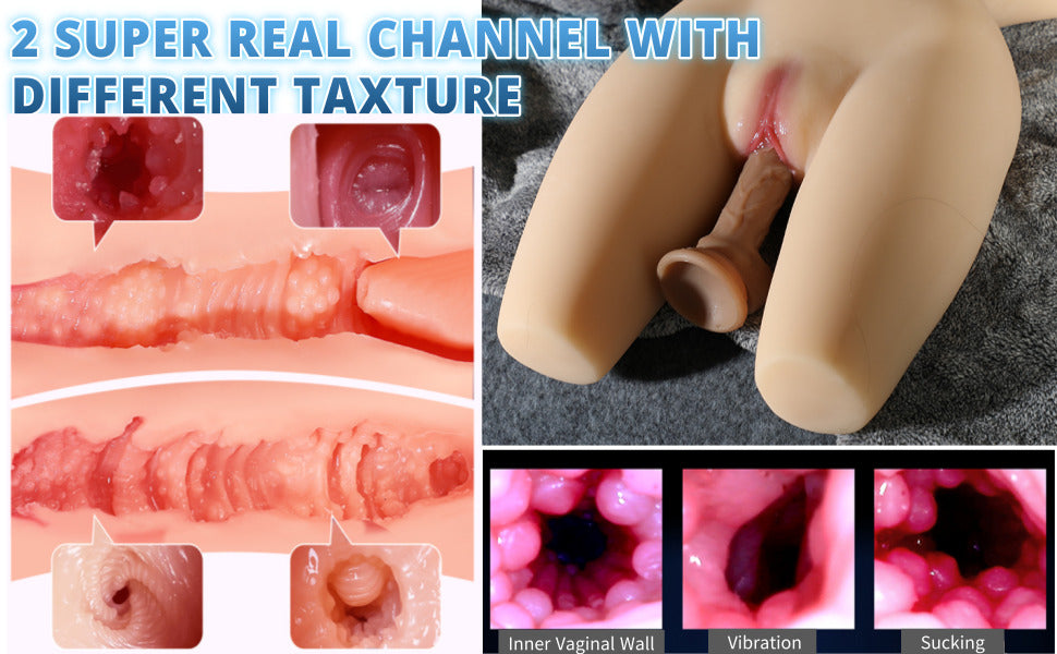 28LB Life Size Sex Doll Full Body Pussy Ass Sex Toy with Realistic Suction Big Boobs Butt for Men Masturbation and Orgasm Hands Free Masturbators Vagina 3in1 Torso Pocket Pussy